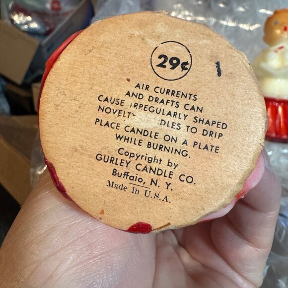 2 Vintage Large Gurley Christmas Choir Girl Boy Candles 5” Red Robe Unburned rea - Picture 3 of 10